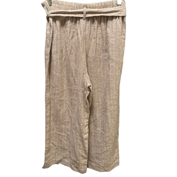 ANTHROPOLOGIE DREW Linen-Blend Pant Wide Leg Crop Tie Waist medium - Picture 7 of 7